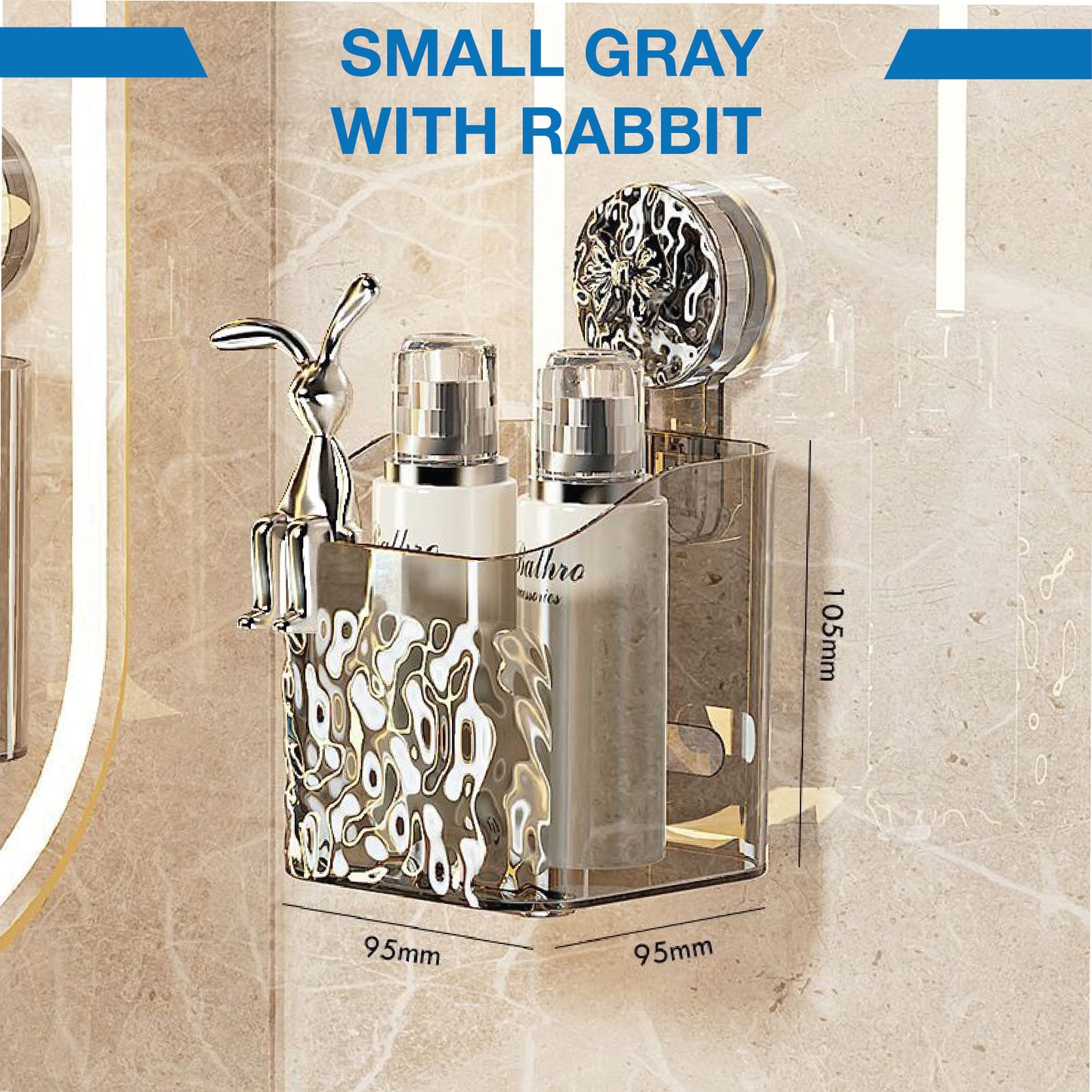 DOMIVIEW™ CrystalClear Shower Caddy - No-Drill, Rustproof & Reusable with Hooks